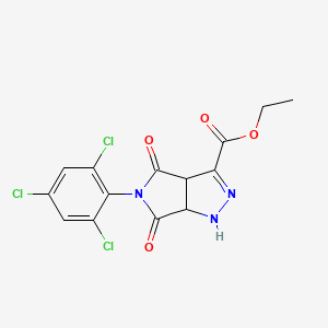 ethyl 4,6-dioxo-5-(2,4,6-trichlorophenyl)-1,3a,4,5,6,6a-hexahydropyrrolo[3,4-c]pyrazole-3-carboxylate