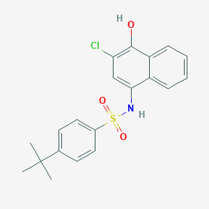 molecular formula C20H20ClNO3S B431256 4-tert-butyl-N-(3-chloro-4-hydroxynaphthalen-1-yl)benzenesulfonamide 
