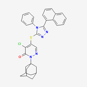 2-(1-ADAMANTYL)-4-CHLORO-5-{[5-(1-NAPHTHYL)-4-PHENYL-4H-1,2,4-TRIAZOL-3-YL]SULFANYL}-3(2H)-PYRIDAZINONE