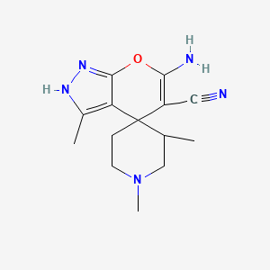 6'-amino-1,3,3'-trimethyl-2'H-spiro[piperidine-4,4'-pyrano[2,3-c]pyrazole]-5'-carbonitrile