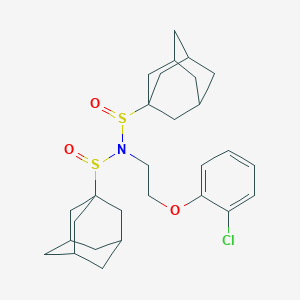 molecular formula C28H38ClNO3S2 B4312623 N~1~-(1-ADAMANTYLSULFINYL)-N~1~-[2-(2-CHLOROPHENOXY)ETHYL]-1-ADAMANTANESULFINAMIDE 