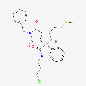 5'-benzyl-1-(3-chloropropyl)-3'-[2-(methylthio)ethyl]-3a',6a'-dihydro-2'H-spiro[indole-3,1'-pyrrolo[3,4-c]pyrrole]-2,4',6'(1H,3'H,5'H)-trione