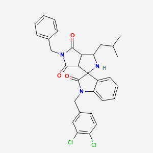 molecular formula C31H29Cl2N3O3 B4312665 5'-benzyl-1-(3,4-dichlorobenzyl)-3'-isobutyl-3a',6a'-dihydro-2'H-spiro[indole-3,1'-pyrrolo[3,4-c]pyrrole]-2,4',6'(1H,3'H,5'H)-trione 