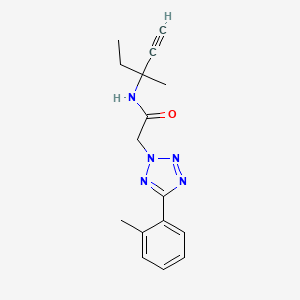 molecular formula C16H19N5O B4312677 N-(3-METHYLPENT-1-YN-3-YL)-2-[5-(2-METHYLPHENYL)-2H-1,2,3,4-TETRAZOL-2-YL]ACETAMIDE 