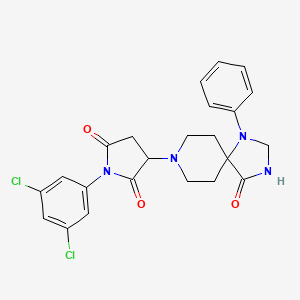 1-(3,5-DICHLOROPHENYL)-3-(4-OXO-1-PHENYL-1,3,8-TRIAZASPIRO[4.5]DEC-8-YL)DIHYDRO-1H-PYRROLE-2,5-DIONE