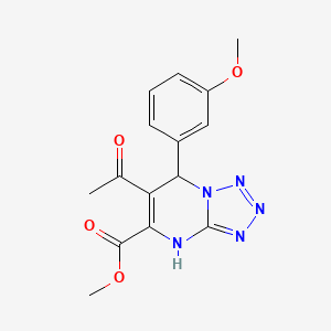 METHYL 6-ACETYL-7-(3-METHOXYPHENYL)-4H,7H-[1,2,3,4]TETRAZOLO[1,5-A]PYRIMIDINE-5-CARBOXYLATE