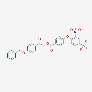 molecular formula C29H20F3NO7 B431273 2-[4-(Benzyloxy)phenyl]-2-oxoethyl 4-[2-nitro-4-(trifluoromethyl)phenoxy]benzoate 