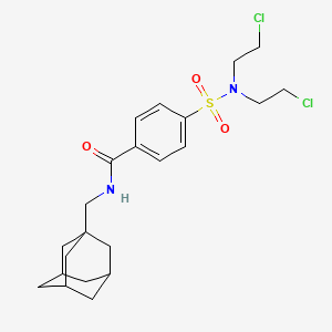 molecular formula C22H30Cl2N2O3S B4312737 N-[(ADAMANTAN-1-YL)METHYL]-4-[BIS(2-CHLOROETHYL)SULFAMOYL]BENZAMIDE 