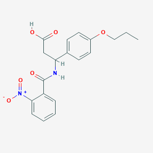 molecular formula C19H20N2O6 B4312753 3-[(2-nitrobenzoyl)amino]-3-(4-propoxyphenyl)propanoic acid 