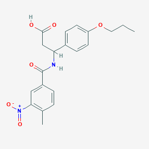 molecular formula C20H22N2O6 B4312755 3-[(4-METHYL-3-NITROPHENYL)FORMAMIDO]-3-(4-PROPOXYPHENYL)PROPANOIC ACID 