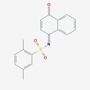molecular formula C18H15NO3S B431279 2,5-dimethyl-N-(4-oxo-1(4H)-naphthalenylidene)benzenesulfonamide 