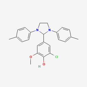 4-[1,3-bis(4-methylphenyl)-2-imidazolidinyl]-2-chloro-6-methoxyphenol