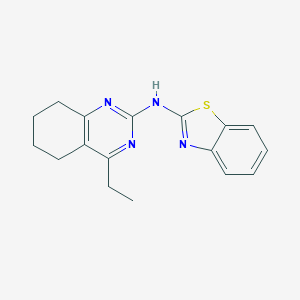 molecular formula C17H18N4S B431283 N-(1,3-benzothiazol-2-yl)-4-ethyl-5,6,7,8-tetrahydroquinazolin-2-amine CAS No. 380491-63-4