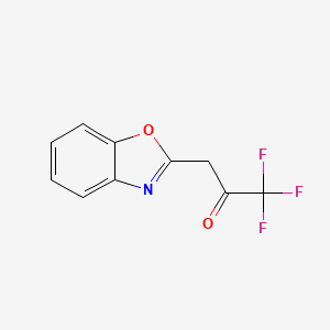 molecular formula C10H6F3NO2 B4312871 3-(1,3-Benzoxazol-2-yl)-1,1,1-trifluoropropan-2-one CAS No. 62693-29-2