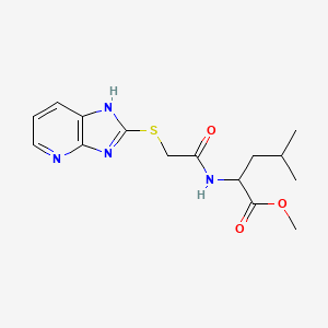 METHYL 2-{[2-(3H-IMIDAZO[4,5-B]PYRIDIN-2-YLSULFANYL)ACETYL]AMINO}-4-METHYLPENTANOATE