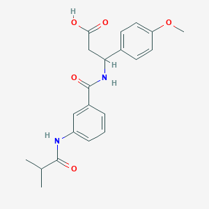 3-{[3-(isobutyrylamino)benzoyl]amino}-3-(4-methoxyphenyl)propanoic acid