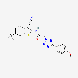 N-(6-TERT-BUTYL-3-CYANO-4,5,6,7-TETRAHYDRO-1-BENZOTHIOPHEN-2-YL)-2-[5-(4-METHOXYPHENYL)-2H-1,2,3,4-TETRAZOL-2-YL]ACETAMIDE