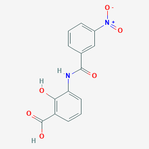 molecular formula C14H10N2O6 B4312942 2-HYDROXY-3-(3-NITROBENZAMIDO)BENZOIC ACID 