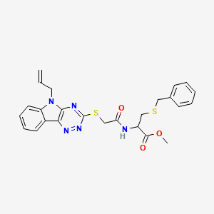 METHYL 2-({2-[(5-ALLYL-5H-[1,2,4]TRIAZINO[5,6-B]INDOL-3-YL)SULFANYL]ACETYL}AMINO)-3-(BENZYLSULFANYL)PROPANOATE