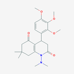 1-(DIMETHYLAMINO)-7,7-DIMETHYL-4-(2,3,4-TRIMETHOXYPHENYL)-4,6,7,8-TETRAHYDRO-2,5(1H,3H)-QUINOLINEDIONE