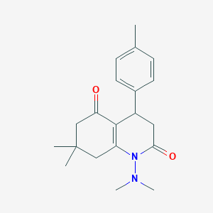 molecular formula C20H26N2O2 B4313021 1-(DIMETHYLAMINO)-7,7-DIMETHYL-4-(4-METHYLPHENYL)-4,6,7,8-TETRAHYDRO-2,5(1H,3H)-QUINOLINEDIONE 