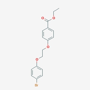 molecular formula C17H17BrO4 B431304 Ethyl 4-[2-(4-bromophenoxy)ethoxy]benzoate 