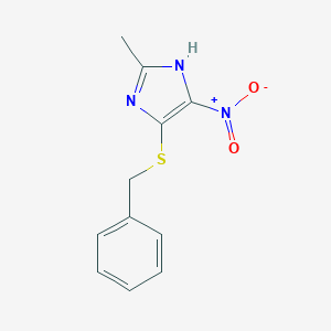 molecular formula C11H11N3O2S B431305 4-benzylsulfanyl-2-methyl-5-nitro-1H-imidazole CAS No. 433688-94-9