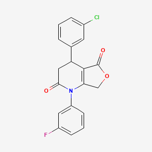 4-(3-chlorophenyl)-1-(3-fluorophenyl)-4,7-dihydrofuro[3,4-b]pyridine-2,5(1H,3H)-dione