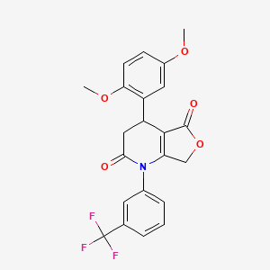 4-(2,5-DIMETHOXYPHENYL)-1-[3-(TRIFLUOROMETHYL)PHENYL]-1H,2H,3H,4H,5H,7H-FURO[3,4-B]PYRIDINE-2,5-DIONE