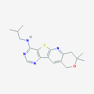 molecular formula C18H22N4OS B431313 N-isobutyl-8,8-dimethyl-7,10-dihydro-8H-pyrano[3'',4'':5',6']pyrido[3',2':4,5]thieno[3,2-d]pyrimidin-4-amine CAS No. 373375-14-5