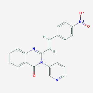 molecular formula C21H14N4O3 B431315 2-(2-{4-nitrophenyl}vinyl)-3-(3-pyridinyl)-4(3H)-quinazolinone 