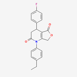 1-(4-ethylphenyl)-4-(4-fluorophenyl)-4,7-dihydrofuro[3,4-b]pyridine-2,5(1H,3H)-dione