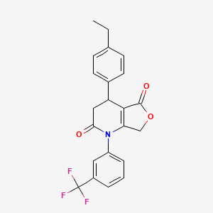 4-(4-ethylphenyl)-1-[3-(trifluoromethyl)phenyl]-4,7-dihydrofuro[3,4-b]pyridine-2,5(1H,3H)-dione