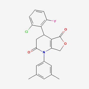 4-(2-CHLORO-6-FLUOROPHENYL)-1-(3,5-DIMETHYLPHENYL)-1H,2H,3H,4H,5H,7H-FURO[3,4-B]PYRIDINE-2,5-DIONE