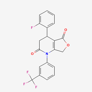 molecular formula C20H13F4NO3 B4313190 4-(2-fluorophenyl)-1-[3-(trifluoromethyl)phenyl]-4,7-dihydrofuro[3,4-b]pyridine-2,5(1H,3H)-dione 