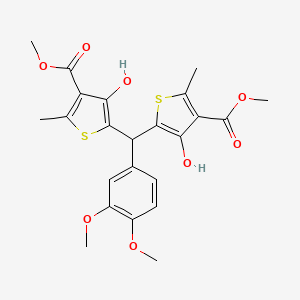 METHYL 5-{(3,4-DIMETHOXYPHENYL)[3-HYDROXY-4-(METHOXYCARBONYL)-5-METHYL-2-THIENYL]METHYL}-4-HYDROXY-2-METHYL-3-THIOPHENECARBOXYLATE