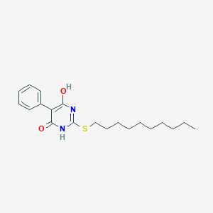 molecular formula C20H28N2O2S B431320 2-(decylsulfanyl)-6-hydroxy-5-phenylpyrimidin-4(3H)-one 