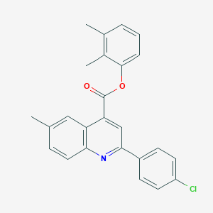 molecular formula C25H20ClNO2 B431321 2,3-Dimethylphenyl 2-(4-chlorophenyl)-6-methyl-4-quinolinecarboxylate 