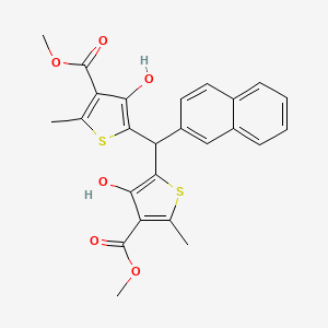 METHYL 4-HYDROXY-5-{[3-HYDROXY-4-(METHOXYCARBONYL)-5-METHYLTHIOPHEN-2-YL](NAPHTHALEN-2-YL)METHYL}-2-METHYLTHIOPHENE-3-CARBOXYLATE