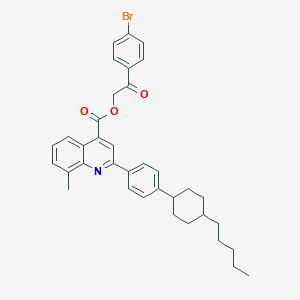 molecular formula C36H38BrNO3 B431324 2-(4-Bromophenyl)-2-oxoethyl 8-methyl-2-[4-(4-pentylcyclohexyl)phenyl]-4-quinolinecarboxylate 