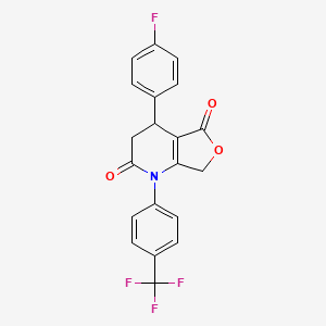 molecular formula C20H13F4NO3 B4313247 4-(4-fluorophenyl)-1-[4-(trifluoromethyl)phenyl]-4,7-dihydrofuro[3,4-b]pyridine-2,5(1H,3H)-dione 