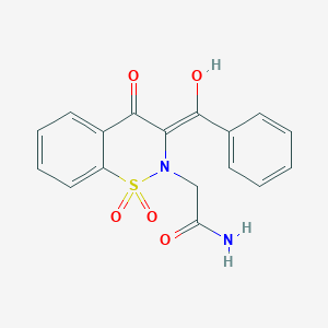 molecular formula C17H14N2O5S B431325 2-(3-benzoyl-4-hydroxy-1,1-dioxido-2H-1,2-benzothiazin-2-yl)acetamide 