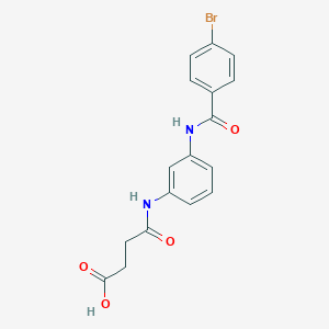 molecular formula C17H15BrN2O4 B431326 4-{3-[(4-Bromobenzoyl)amino]anilino}-4-oxobutanoic acid 