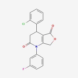 molecular formula C19H13ClFNO3 B4313299 4-(2-chlorophenyl)-1-(3-fluorophenyl)-4,7-dihydrofuro[3,4-b]pyridine-2,5(1H,3H)-dione 