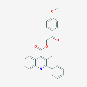 molecular formula C26H21NO4 B431332 2-(4-Methoxyphenyl)-2-oxoethyl 3-methyl-2-phenyl-4-quinolinecarboxylate CAS No. 355421-94-2