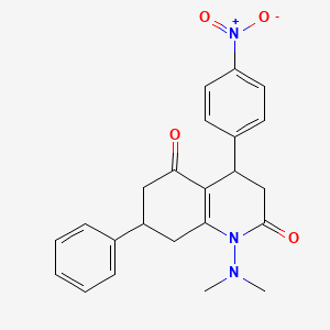 1-(DIMETHYLAMINO)-4-(4-NITROPHENYL)-7-PHENYL-4,6,7,8-TETRAHYDRO-2,5(1H,3H)-QUINOLINEDIONE