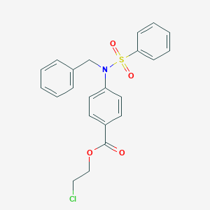 molecular formula C22H20ClNO4S B431334 2-Chloroethyl 4-[benzyl(phenylsulfonyl)amino]benzoate 