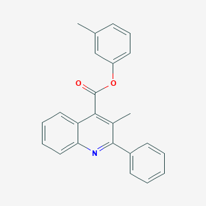 molecular formula C24H19NO2 B431335 3-Methylphenyl 3-methyl-2-phenyl-4-quinolinecarboxylate 