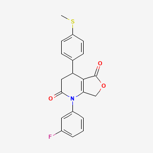 1-(3-fluorophenyl)-4-[4-(methylsulfanyl)phenyl]-4,7-dihydrofuro[3,4-b]pyridine-2,5(1H,3H)-dione