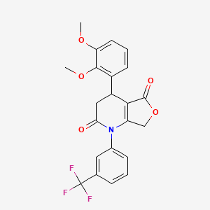 4-(2,3-DIMETHOXYPHENYL)-1-[3-(TRIFLUOROMETHYL)PHENYL]-1H,2H,3H,4H,5H,7H-FURO[3,4-B]PYRIDINE-2,5-DIONE